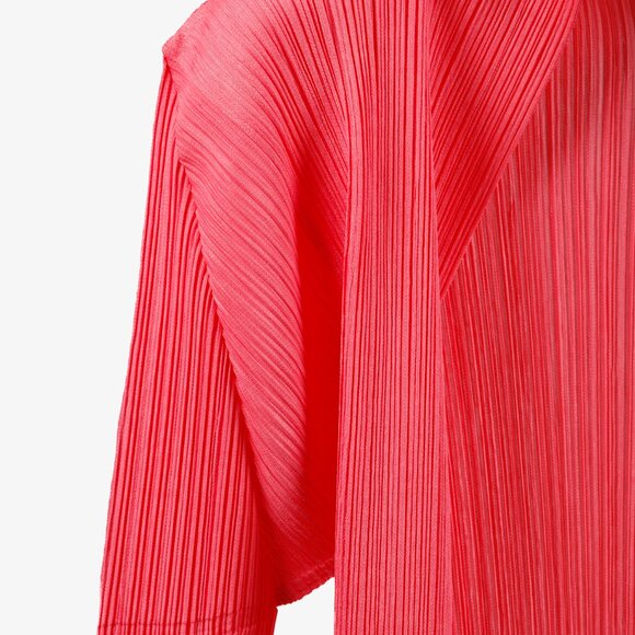 Pleats Please Issey Miyake Watermelon Pink Cardigan - Picture 4 of 7